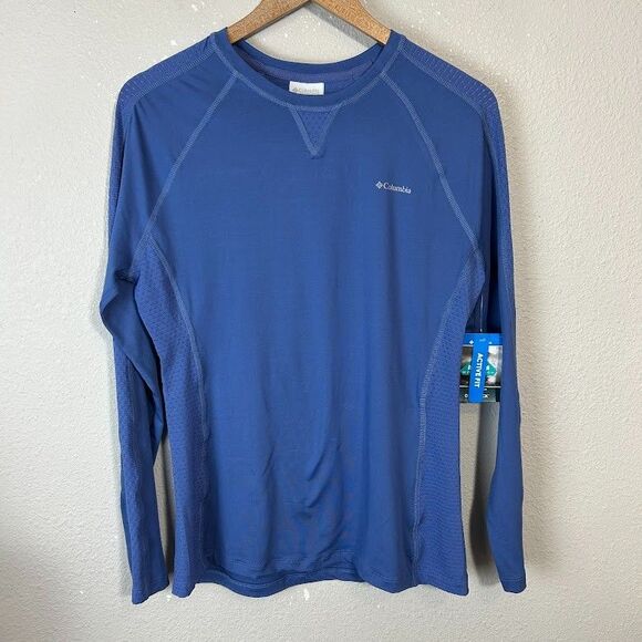 NEW Women's Columbia Maplegate Long Sleeve Shirt M Blue Omni-Wick - Picture 2 of 7